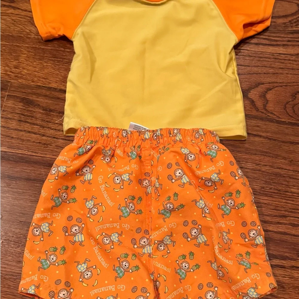 Baby Swim/Bathing Suit - Yellow and Orange Monkey 🐒 size 3-6M